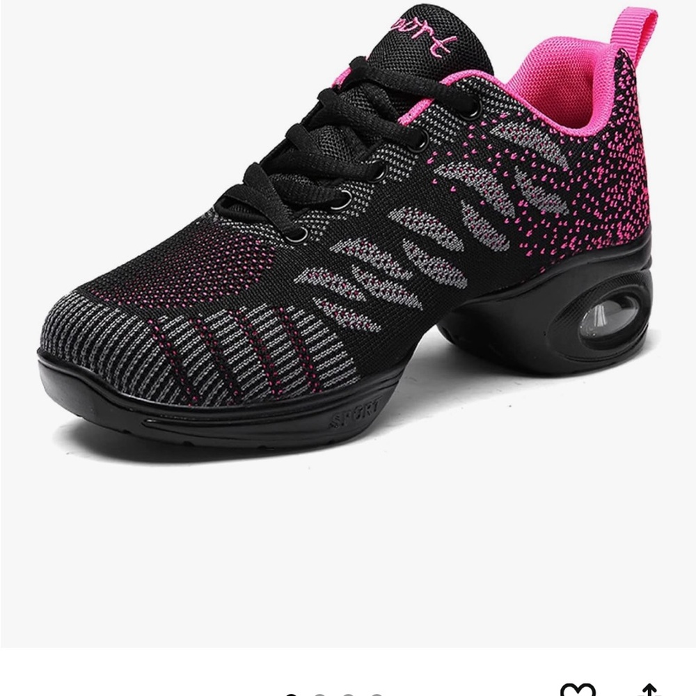 Slow Man Jazz Shoes Lace-up Dance Sneakers Lady Split Sole Air Cushion Size 40